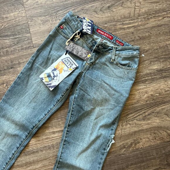 Miss Sixty Denim - Miss Sisty Super Low Rise Distressed Woman's Jeans 24 NWT's
